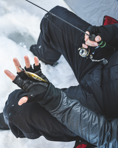 Перчатки Simms Windstopper Half-Finger Glove (; S(18-20); Black)